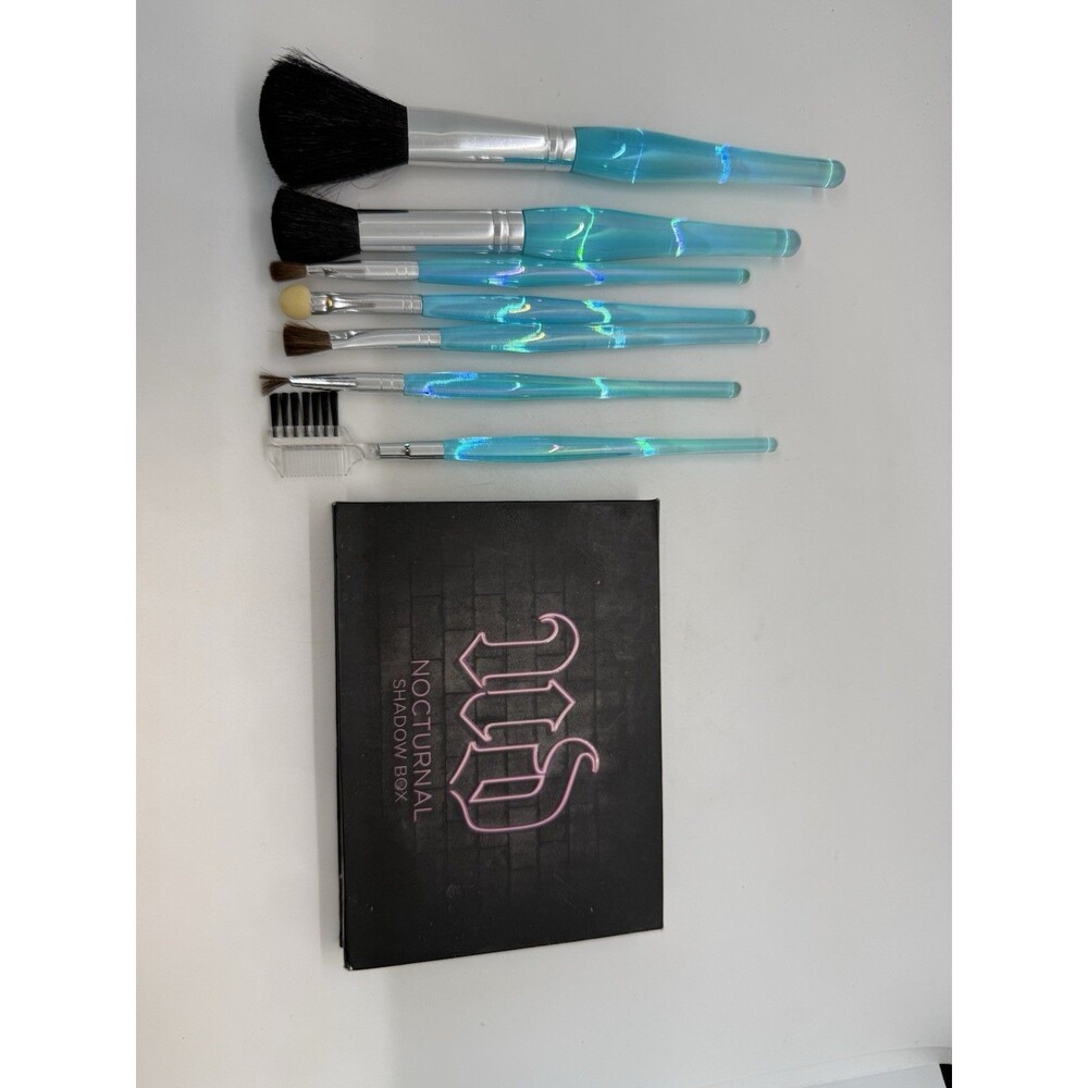 Urban Decay Eyeshadow Palette Nocturnal Shadow Box & 7 Brushes Blue Read Descrp
